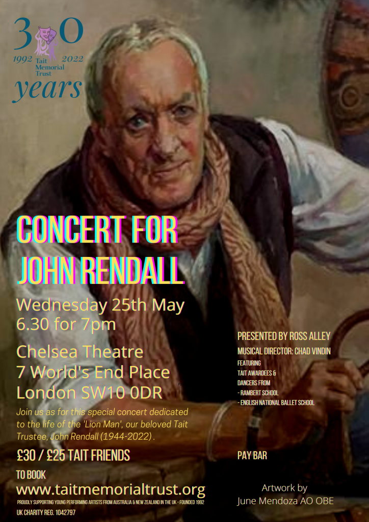 'Concert for John Rendall - post concert reception' - <small>May 25th</small>
